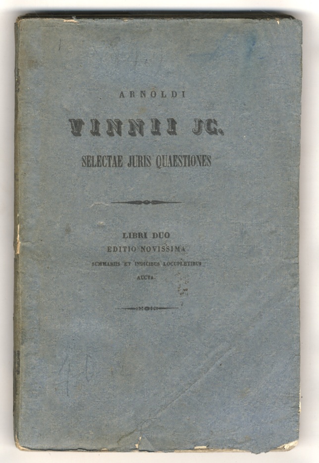 De quaestionibus juris selectis libri duo. Editio novissima summariis et …