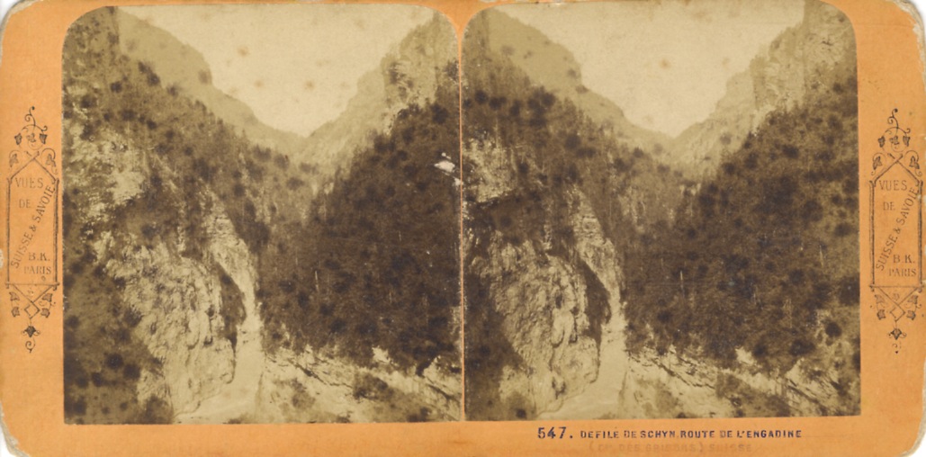 Defile de Schyn, route de l'Engadin. Canton des Grisons, Suisse.