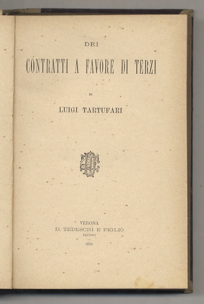 Dei contratti a favore di terzi.