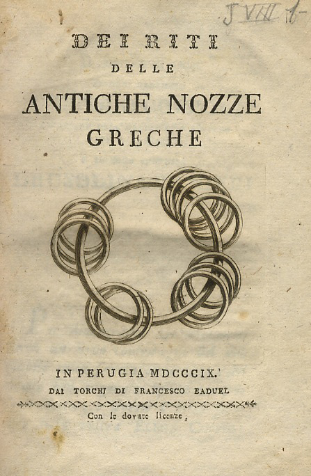 Dei riti delle antiche nozze greche.
