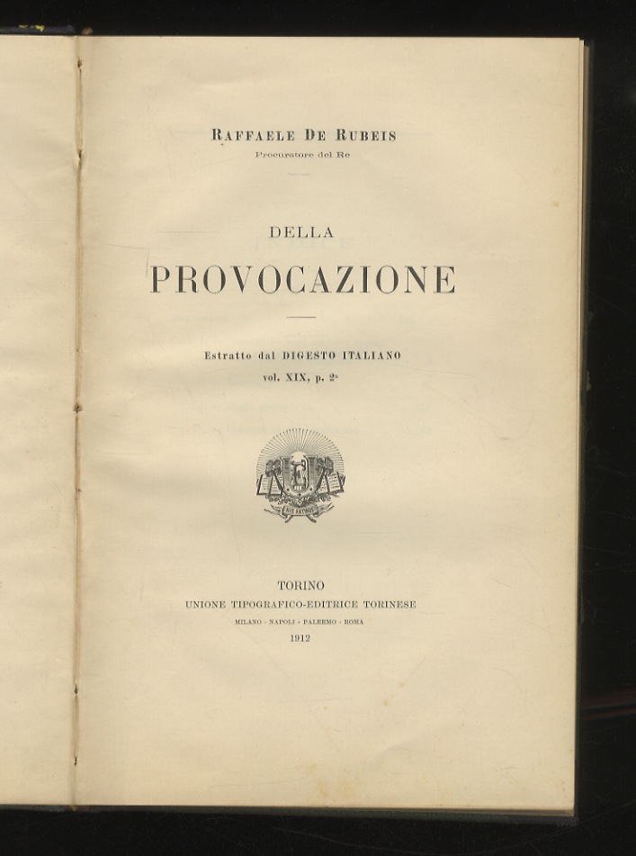 Della provocazione.