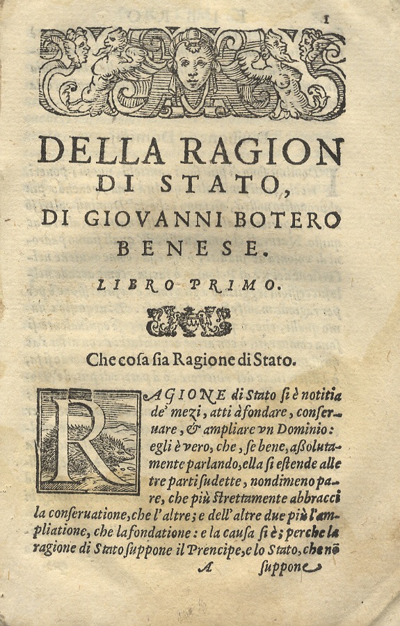 [Della ragion di stato, libri dieci. Con tre libri delle …