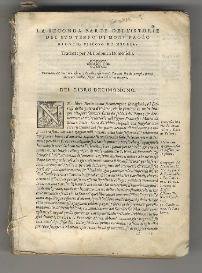 [Delle istorie di mons. Giovio. Seconda parte. Con una Selva …