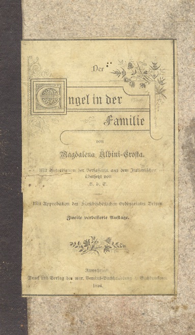 Der Engel in der Familie. Mit Autorisation der Verfasserin aus …