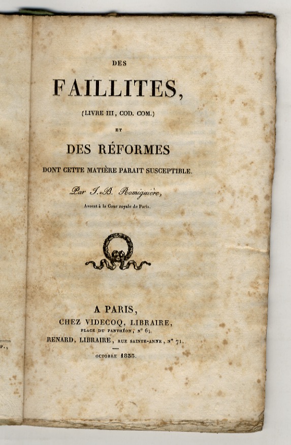 Des faillites, (Livre III, Cod. Com.) et des réformes dont …