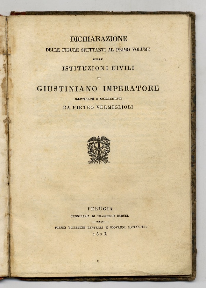 Dichiarazione delle figure spettanti al primo volume delle Istituzioni civili …