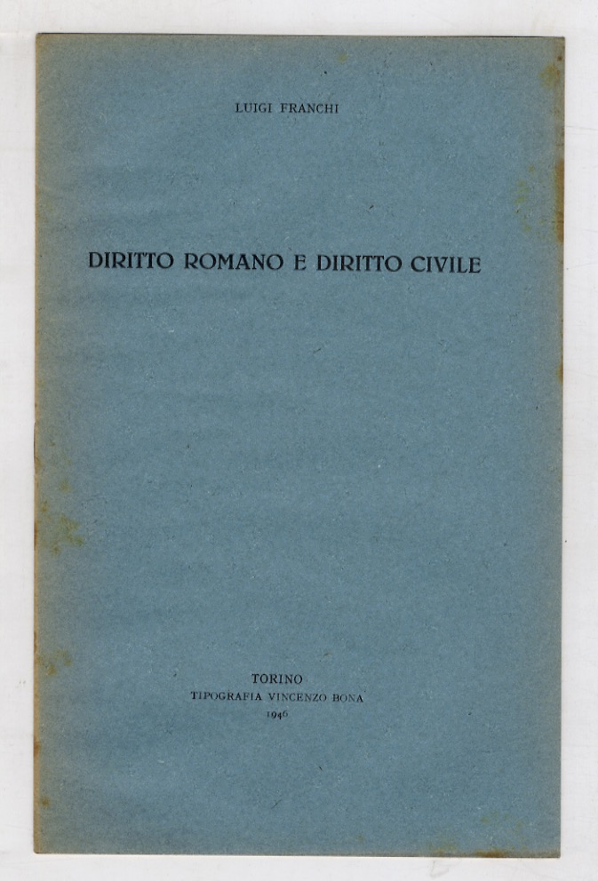 Diritto romano e diritto civile.