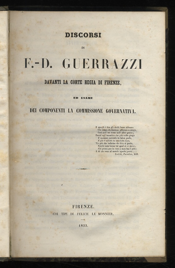 Discorsi davanti la Corte Regia di Firenze ed esame dei …