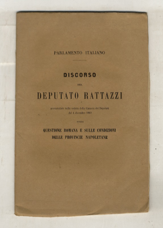 Discorso del deputato Rattazzi pronunziato nella seduta della Camera dei …