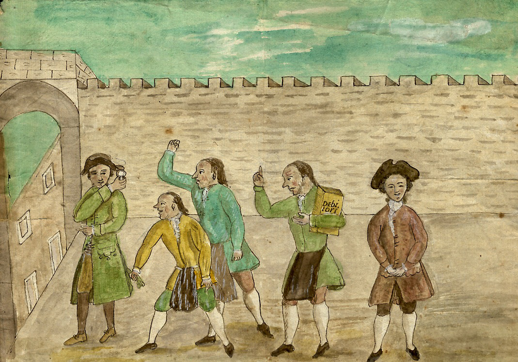 DISEGNO acquerellato su carta. Raffigura - in maniera decisamente naïf …