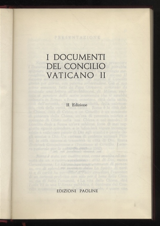 DOCUMENTI (I) del Concilio Vaticano II. II edizione.