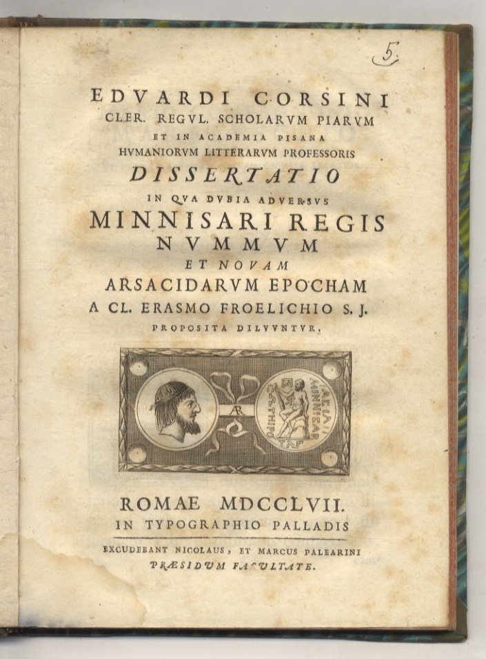 Eduardi Corsini [.] Dissertatio in qua dubia adversus Minnisari regis …