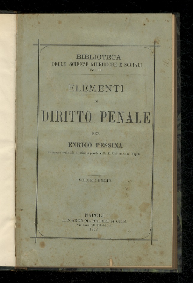 Elementi di diritto penale.