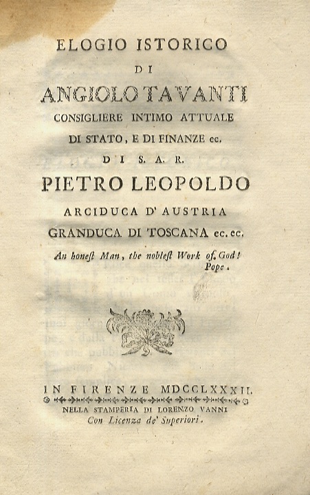 Elogio istorico di Angiolo Tavanti consigliere intimo attuale di Stato, …