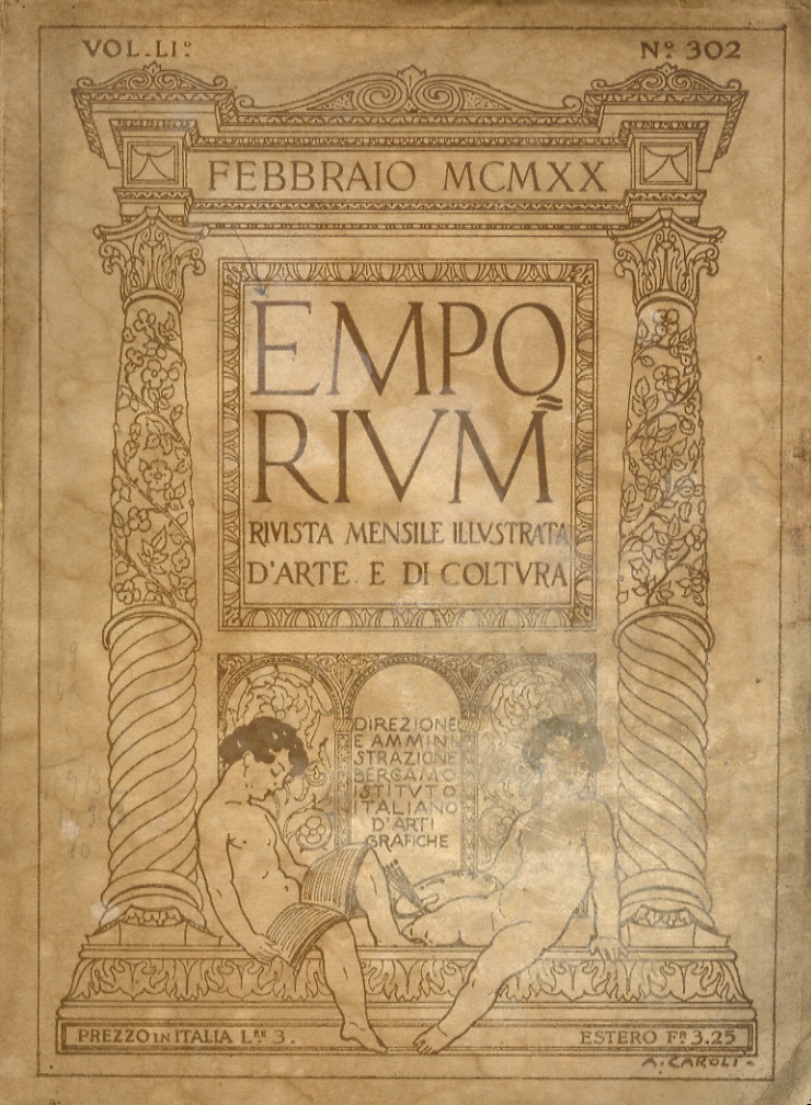 EMPORIUM. Rivista mensile illustrata d'arte e di cultura. Vol. LI. …