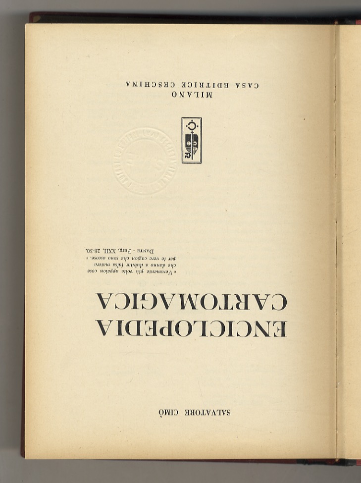 Enciclopedia cartomagica. (Giochi di combinazione - Carta adocchiata - Giochi …