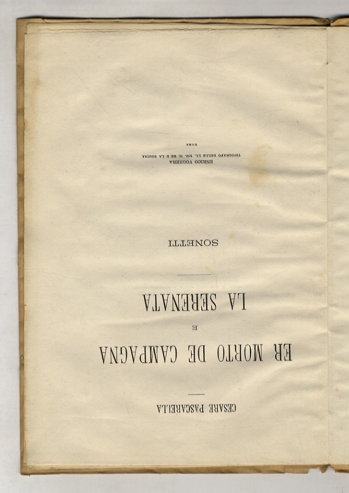 Er morto de campagna e la serenata, sonetti.