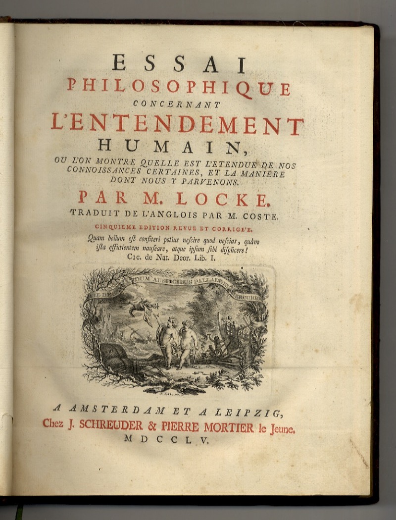 Essai philosophique concernant l'entendement humain, ou l'on montre quelle est …