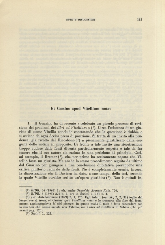 Et Cassius apud Vitellium notat.