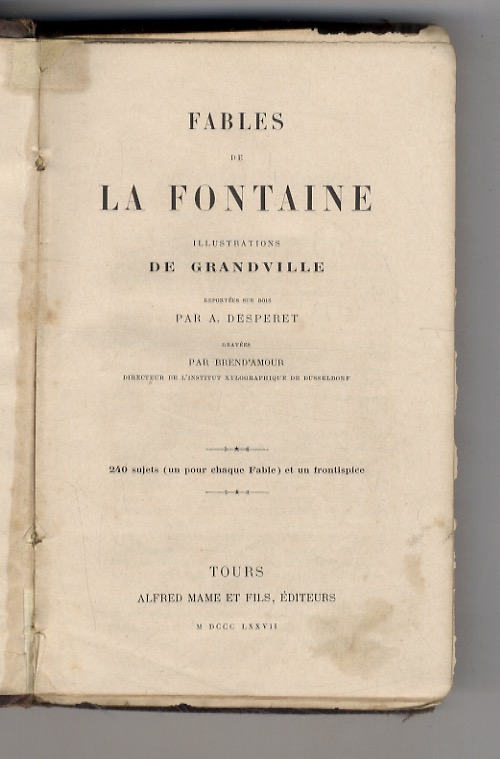 Fables [.] Illustrations de Grandville reportées sur bois par A. …