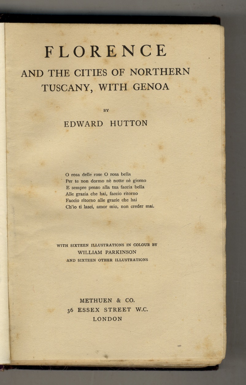 Florence and the cities of Northen Tuscany, with Genoa.