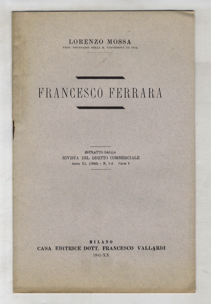 Francesco Ferrara. (Necrologio).