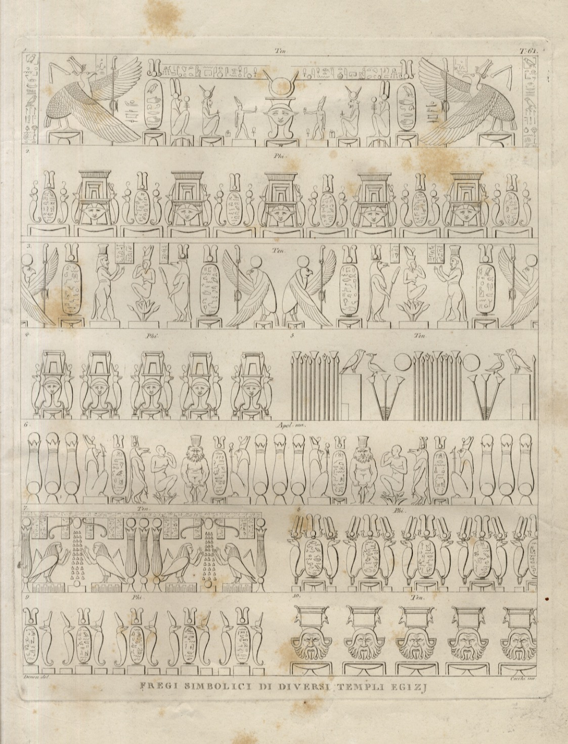 FREGI simbolici di diversi templi egizj.