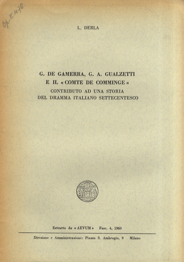 G. De Gamerra, G.A. Gualzetti e il "comte de Comminge". …