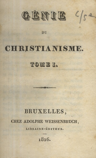 Gènie du Christianisme.