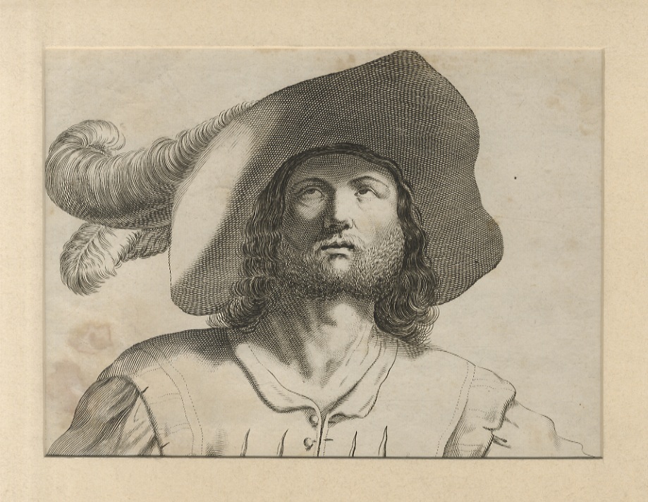 Gentiluomo anonimo, effiggiato a mezzo busto, frontale, lo sguardo vòlto …