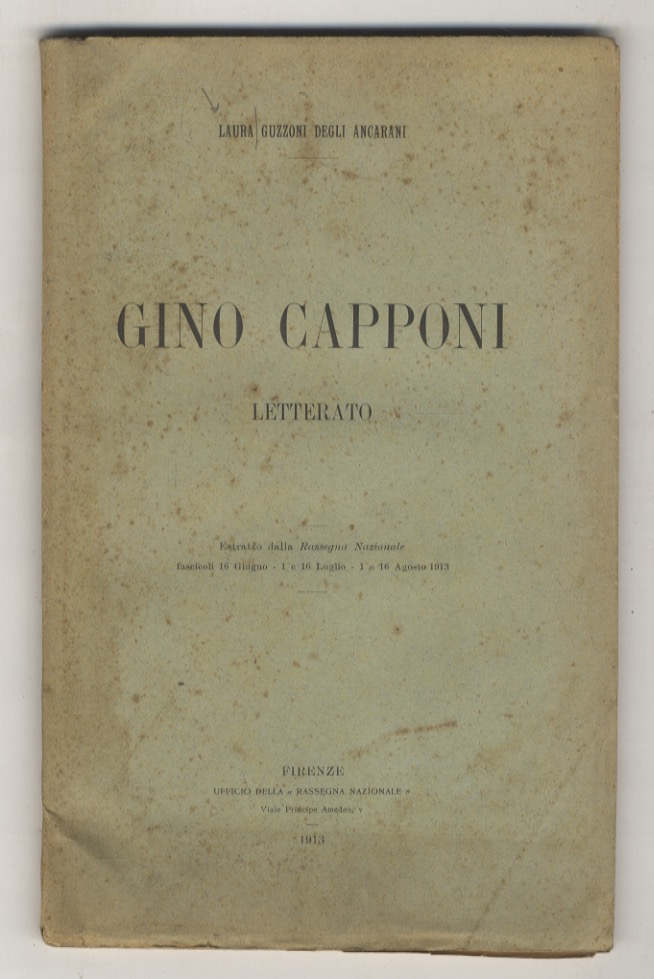 Gino Capponi letterato.