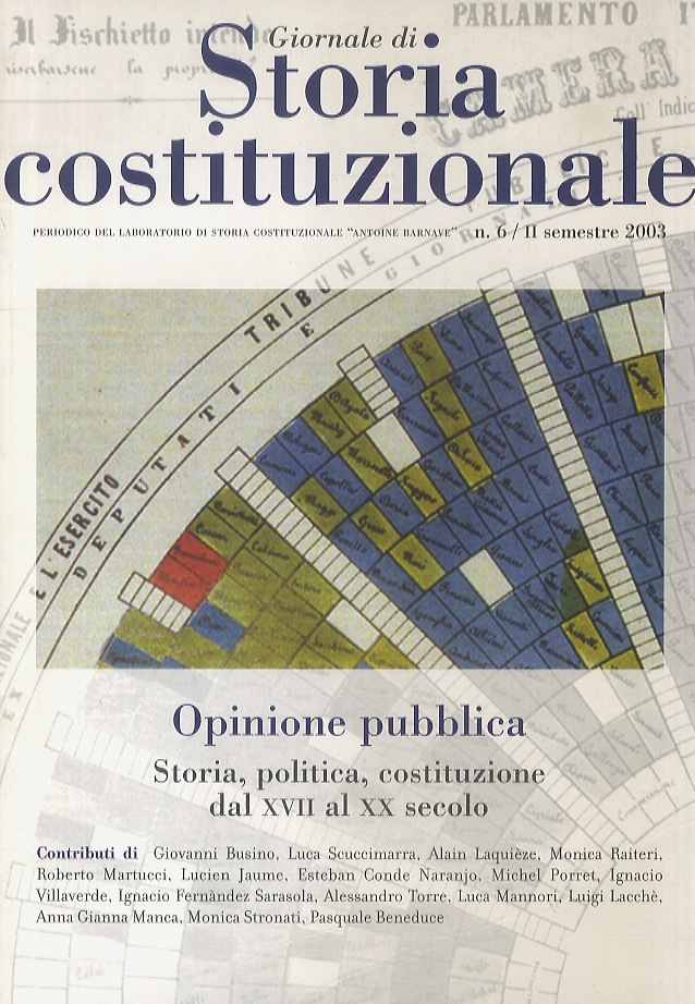 GIORNALE di storia costituzionale. Direttori: G.G. Floridia, L. Lacchè, R. …