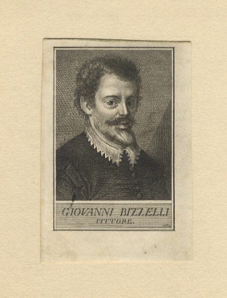 Giovanni Bizzelli, pittore. (Ritrattino a mezzo. busto, di 3/4 verso …
