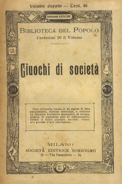 Giuochi di società.