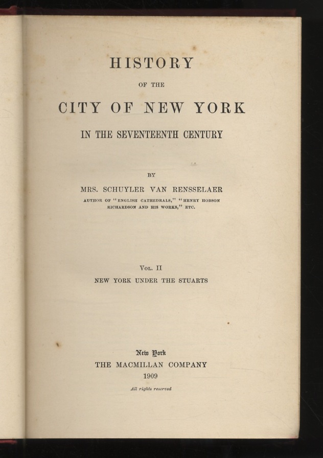 History of the City of New York in the 17th …