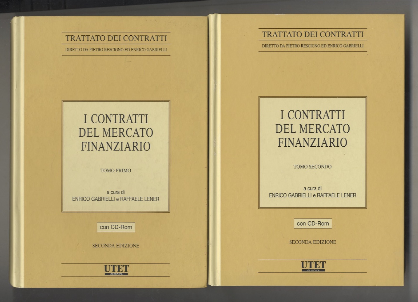 I contratti del mercato finanziario. Tomo primo [- tomo secondo]. …
