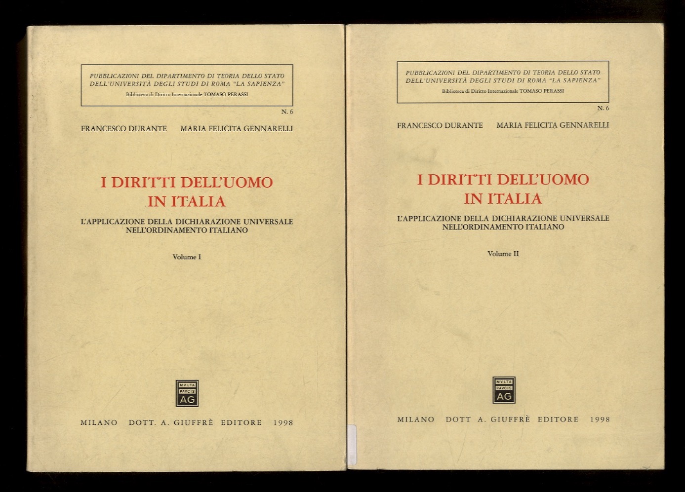 I diritti dell'uomo in Italia. L'applicazione della dichiarazione universale nell'ordinamento …