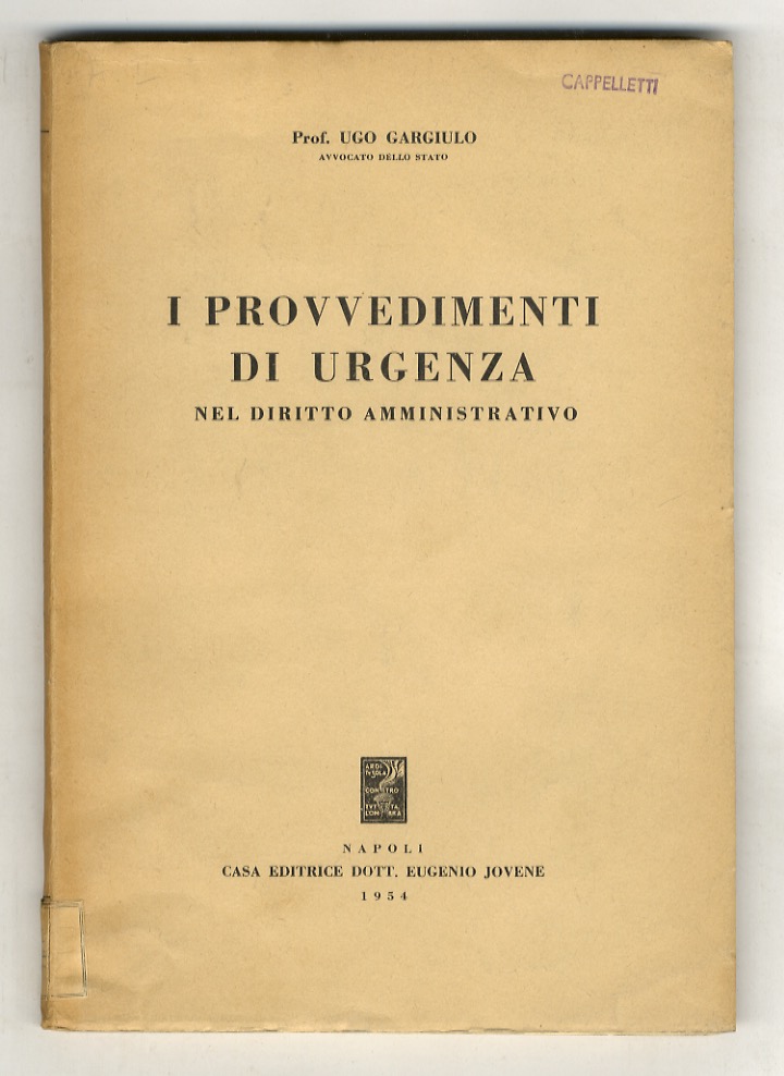 I provvedimenti d'urgenza nel diritto amministrativo.