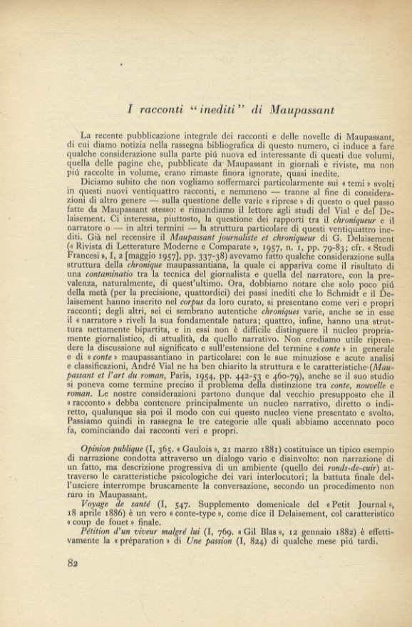 I racconti "inediti" di Maupassant.