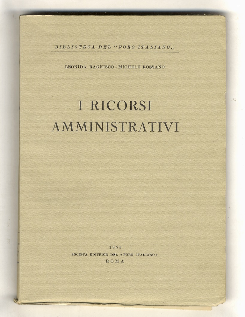 I ricorsi amministrativi.