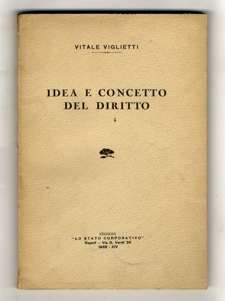 Idea e concetto del diritto.