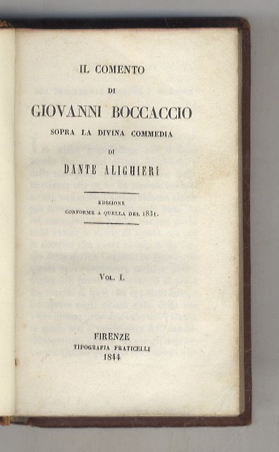 Il comento di Giovanni Boccaccio sopra la Divina Commedia di …
