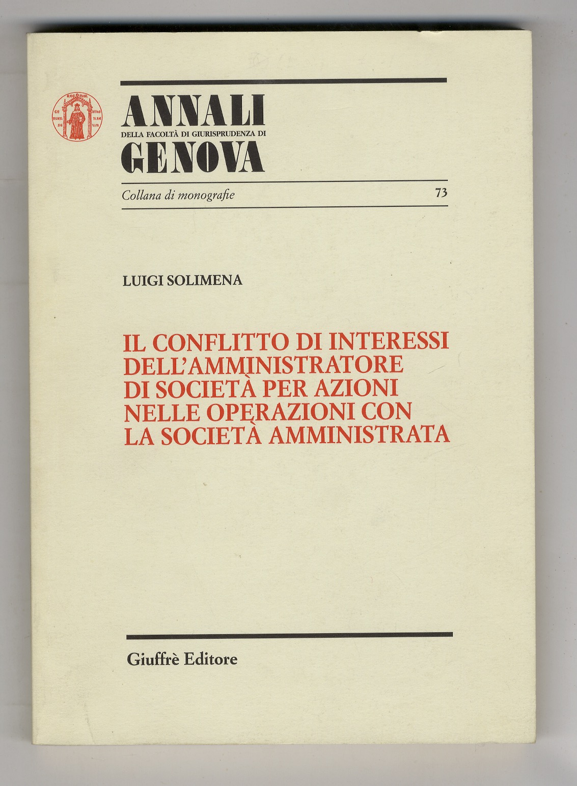 Il conflitto di interessi dell'amministratore di società per azioni nelle …