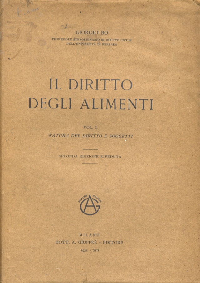 Il diritto degli alimenti. Natura del diritto e soggetti. Seconda …