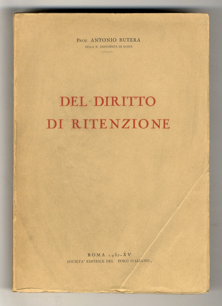 Il diritto di ritenzione.