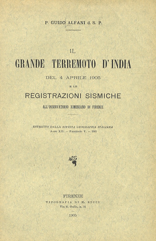 Il grande terremoto d'India del 4 aprile 1905 e le …