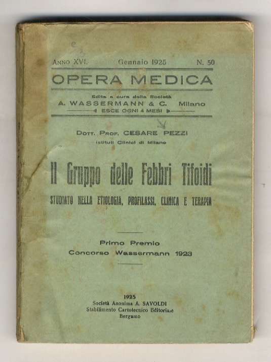 Il gruppo delle febbri tifoidi, studiato nella etiologia, profilassi, clinica …