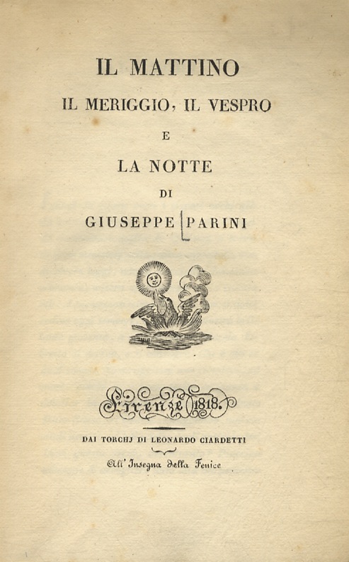 Il mattino, il meriggio, il vespro, e la notte (.).