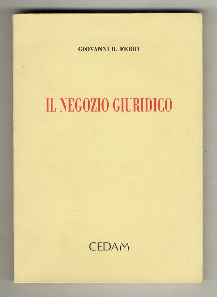 Il negozio giuridico.