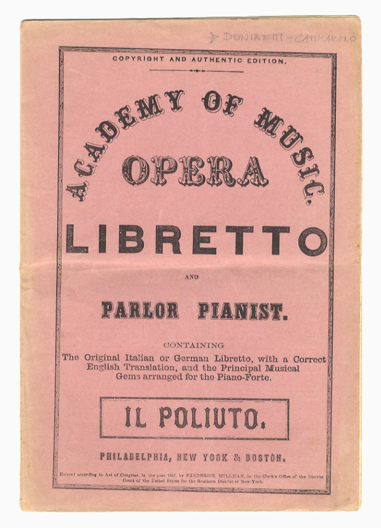 Il Poliuto: (The Martyrs). A Lyric Tragedy, in three Acts. …